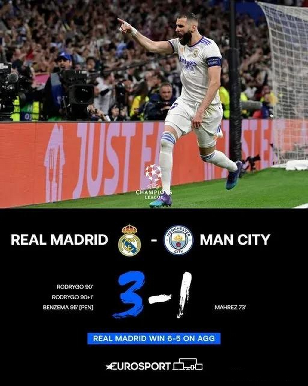 关于皇家马德里客场击败曼城,晋级欧冠半决赛的信息 关于皇家马德里客场击败曼城,晋级欧冠半决赛的信息