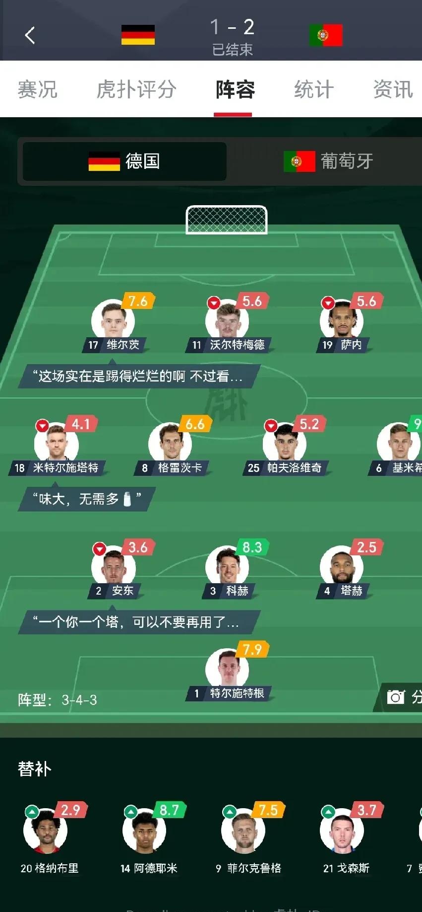 德国主场胜瑞士，小组出线悬念仍存